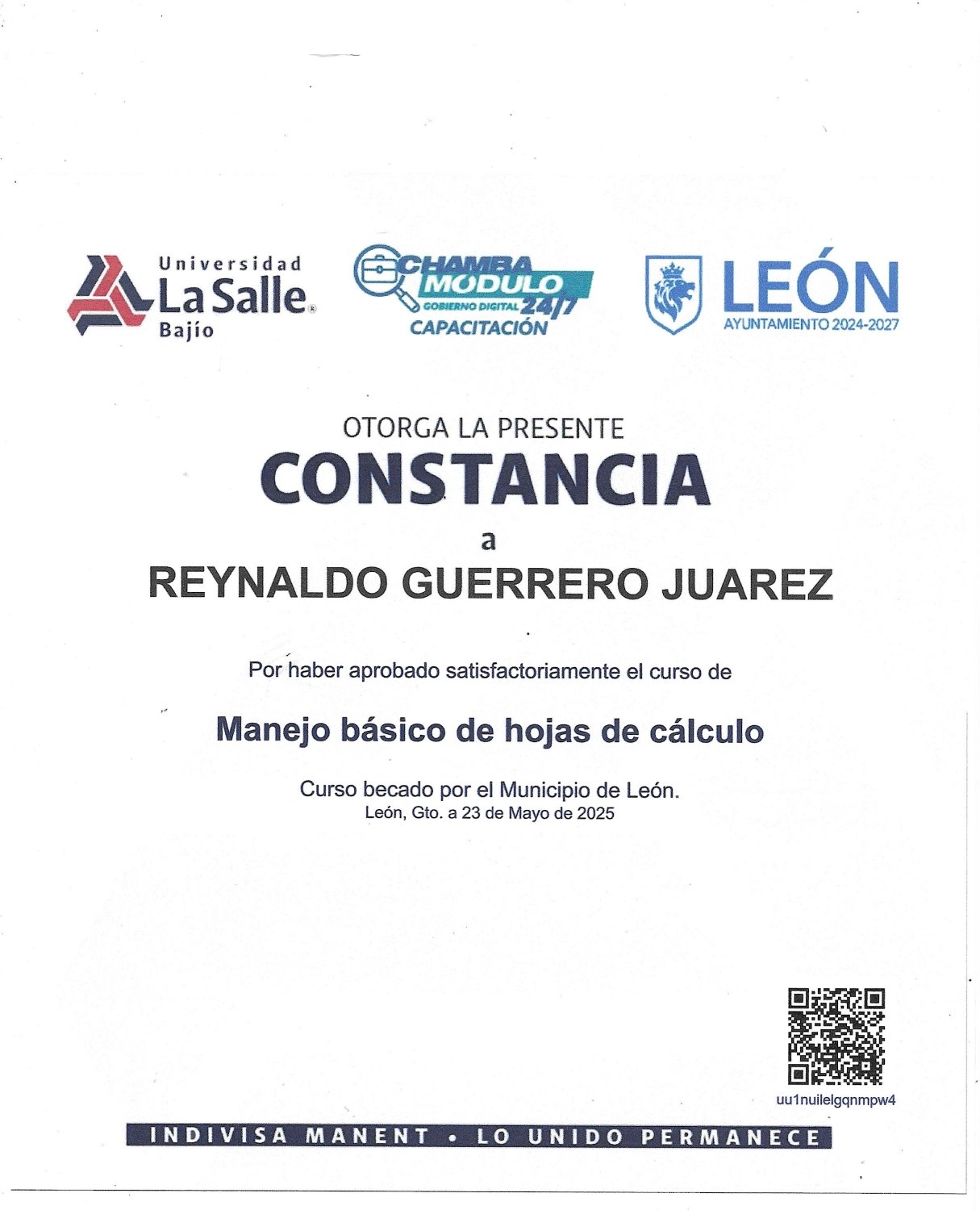 Certificado Excel Basico